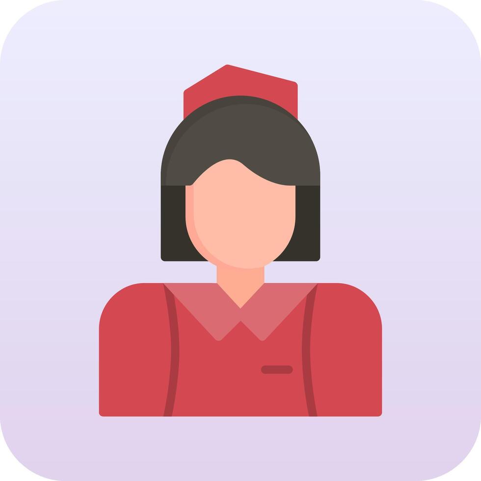 Flight Attendant Vector Icon