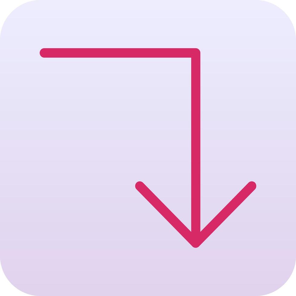 Turn Down Vector Icon