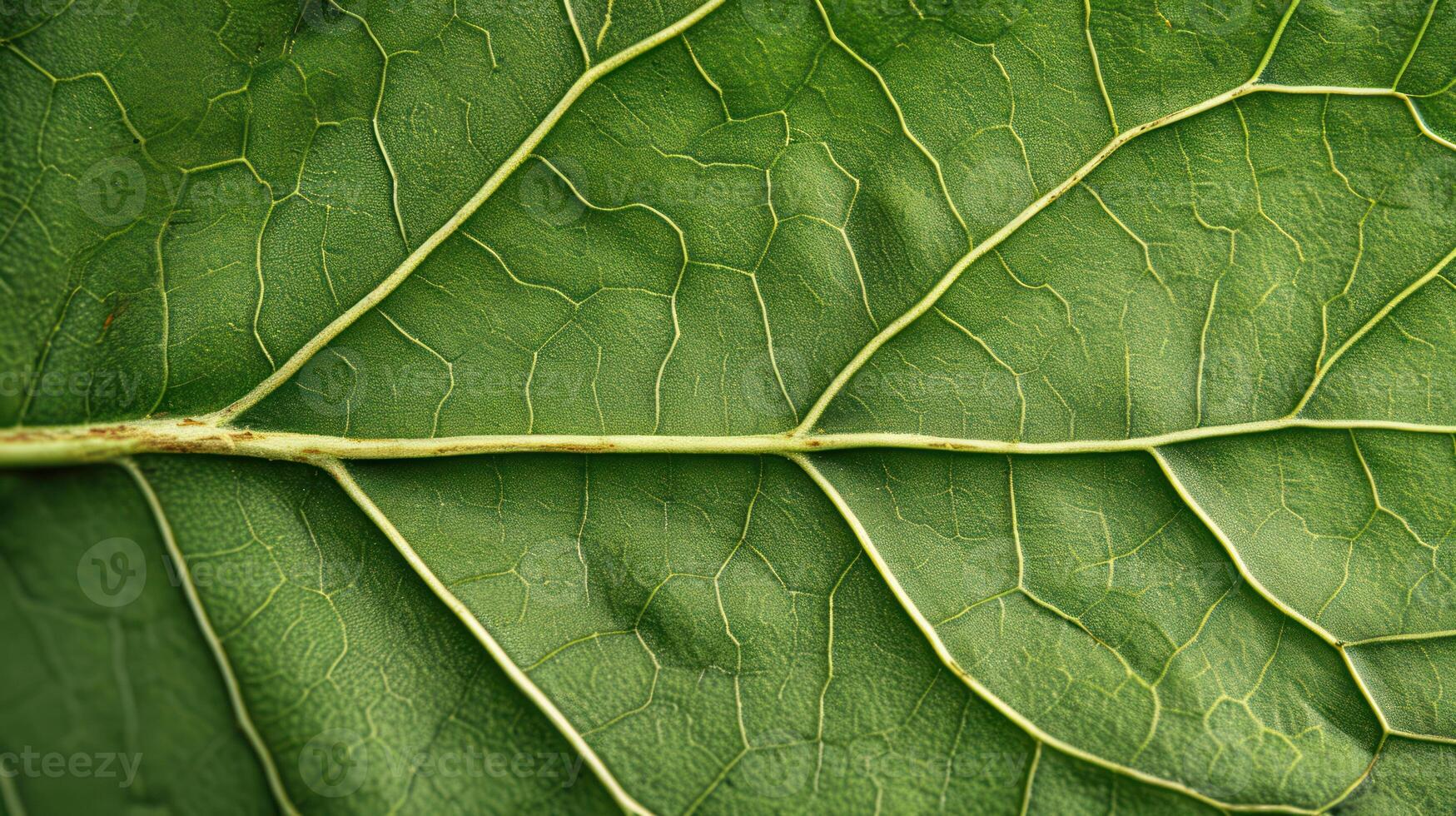 AI generated Generative AI, macro texture of green leaf veins, green foliage texture, ecology background photo