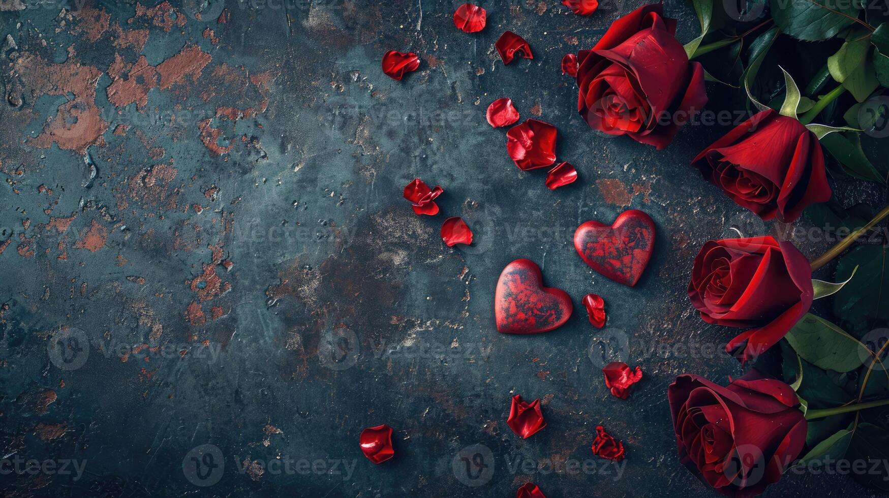 AI generated Generative AI, Valentine's Day background, muted colors, holiday photorealistic aesthetic background photo