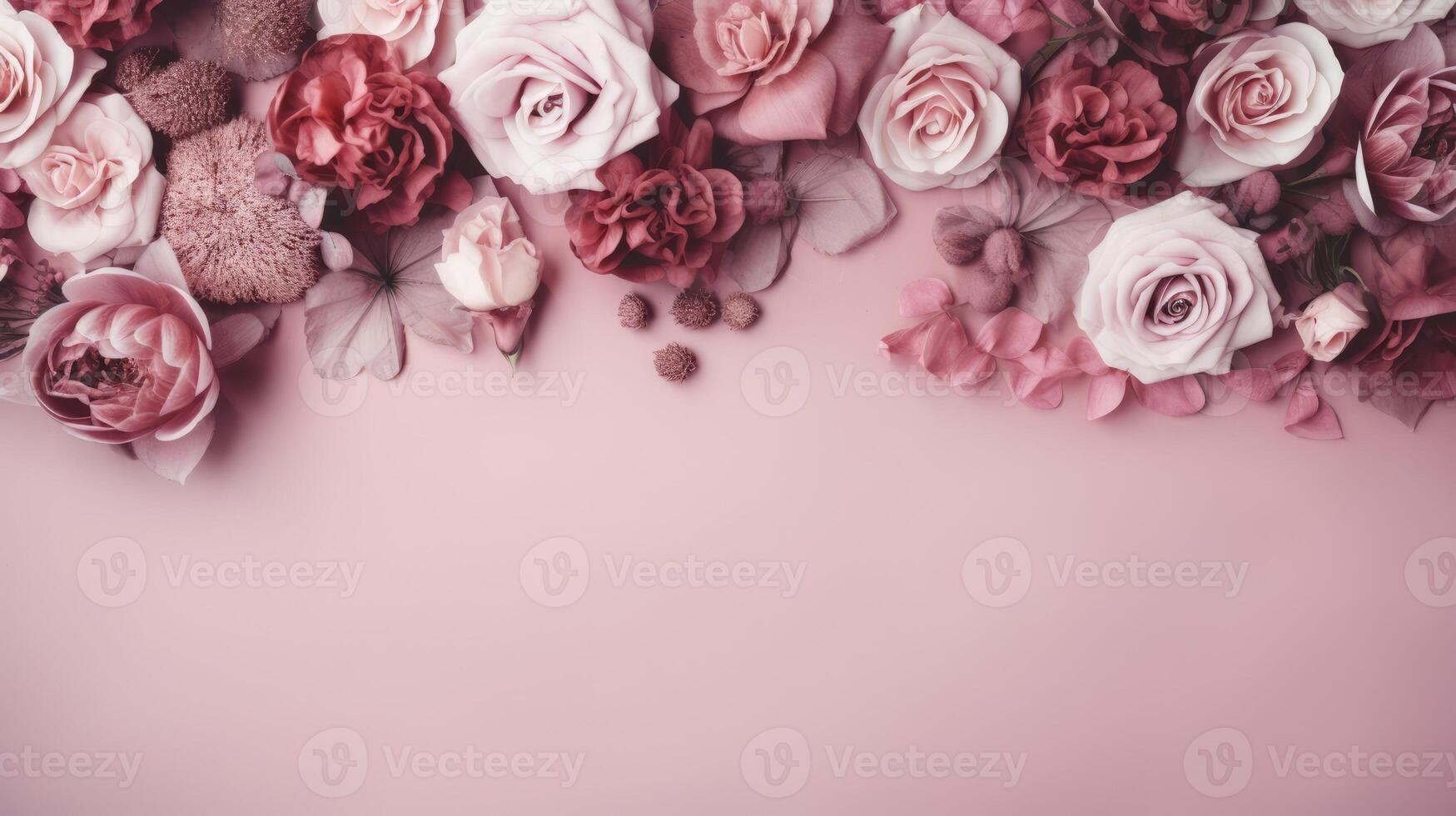 AI generated Generative AI, Valentine's Day background, muted colors, holiday photorealistic aesthetic background photo