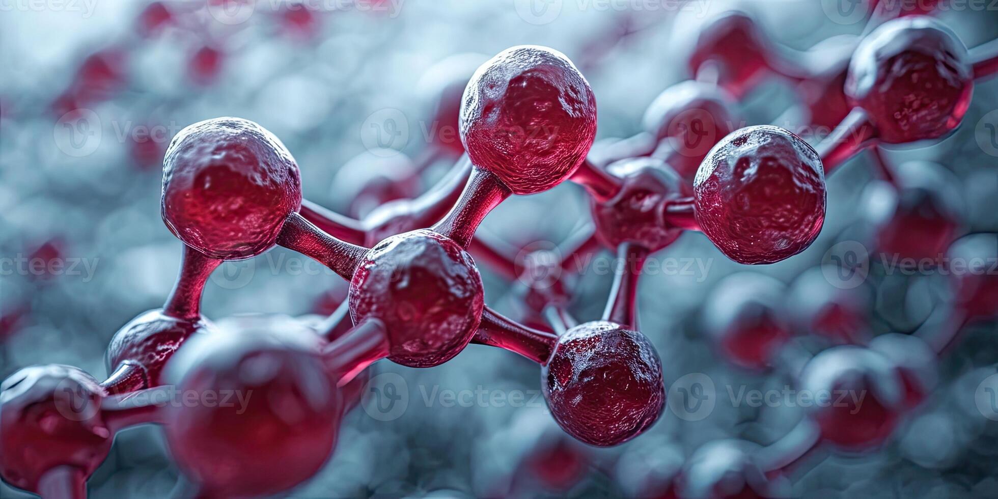 ai generado generativo ai, resumen molecular forma, soltero aminado ácido molécula. química medicina educación foto