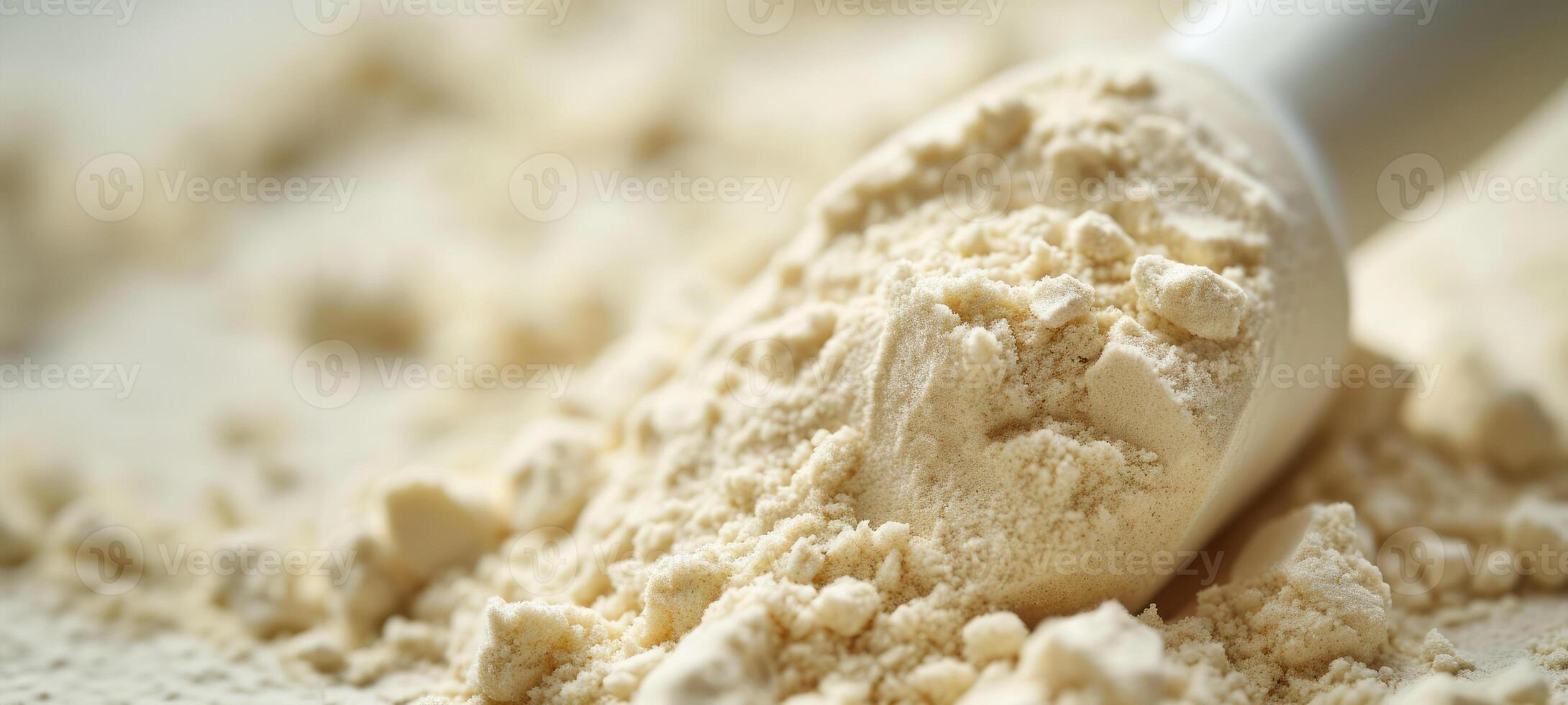 AI generated Generative AI, Whey protein powder, sports nutrition, banner with copy space photo