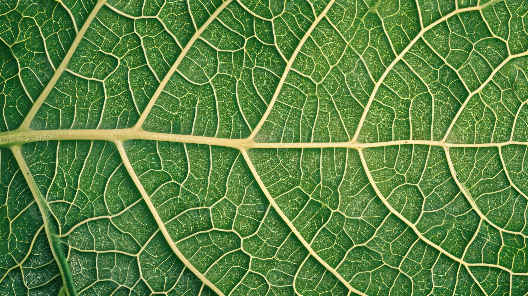 ai generado generativo ai, macro textura de verde hoja venas, verde follaje textura, ecología antecedentes foto