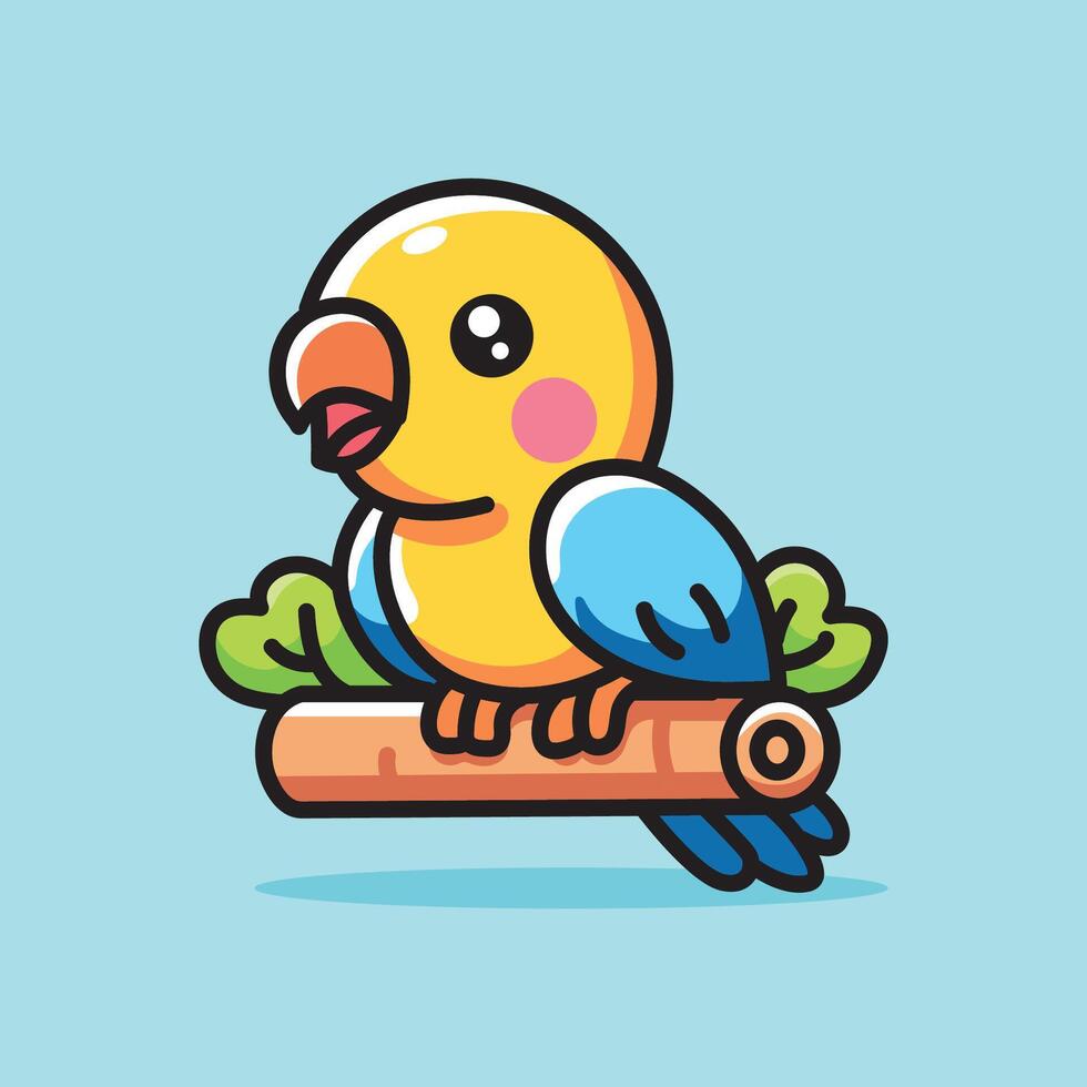 cute parrot vector design illustration