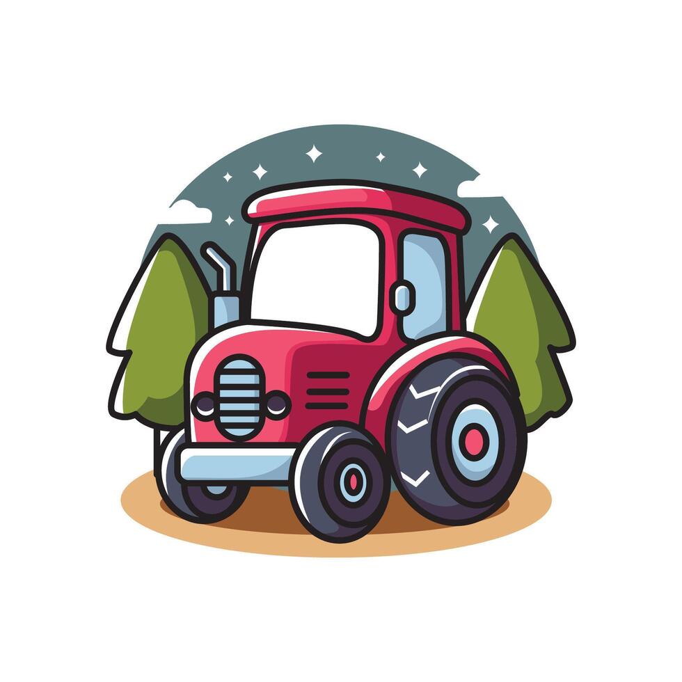 linda tractor vector diseño ilustración