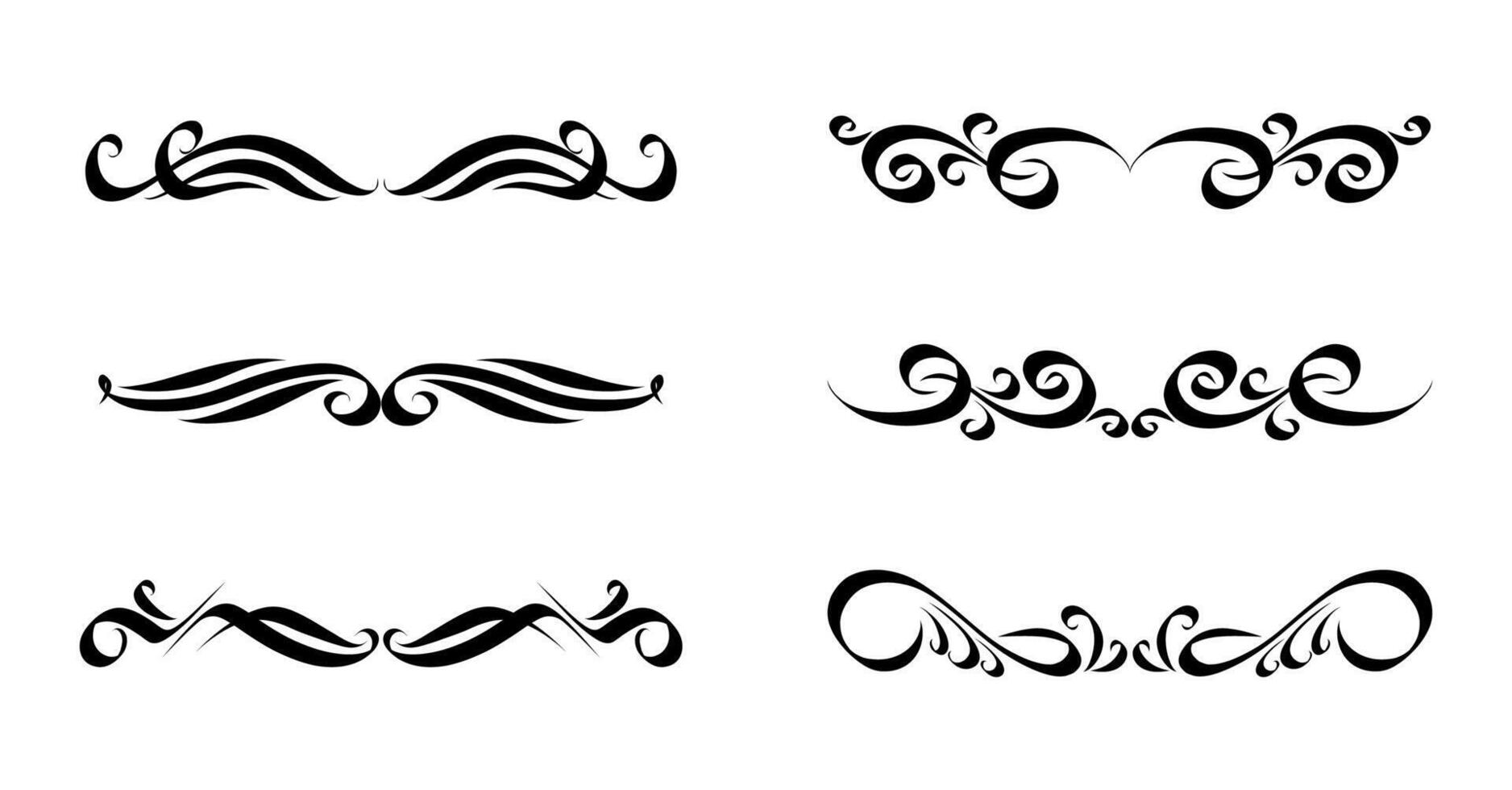 Dividers  borders and swirls, Swirls Vector Illustration.