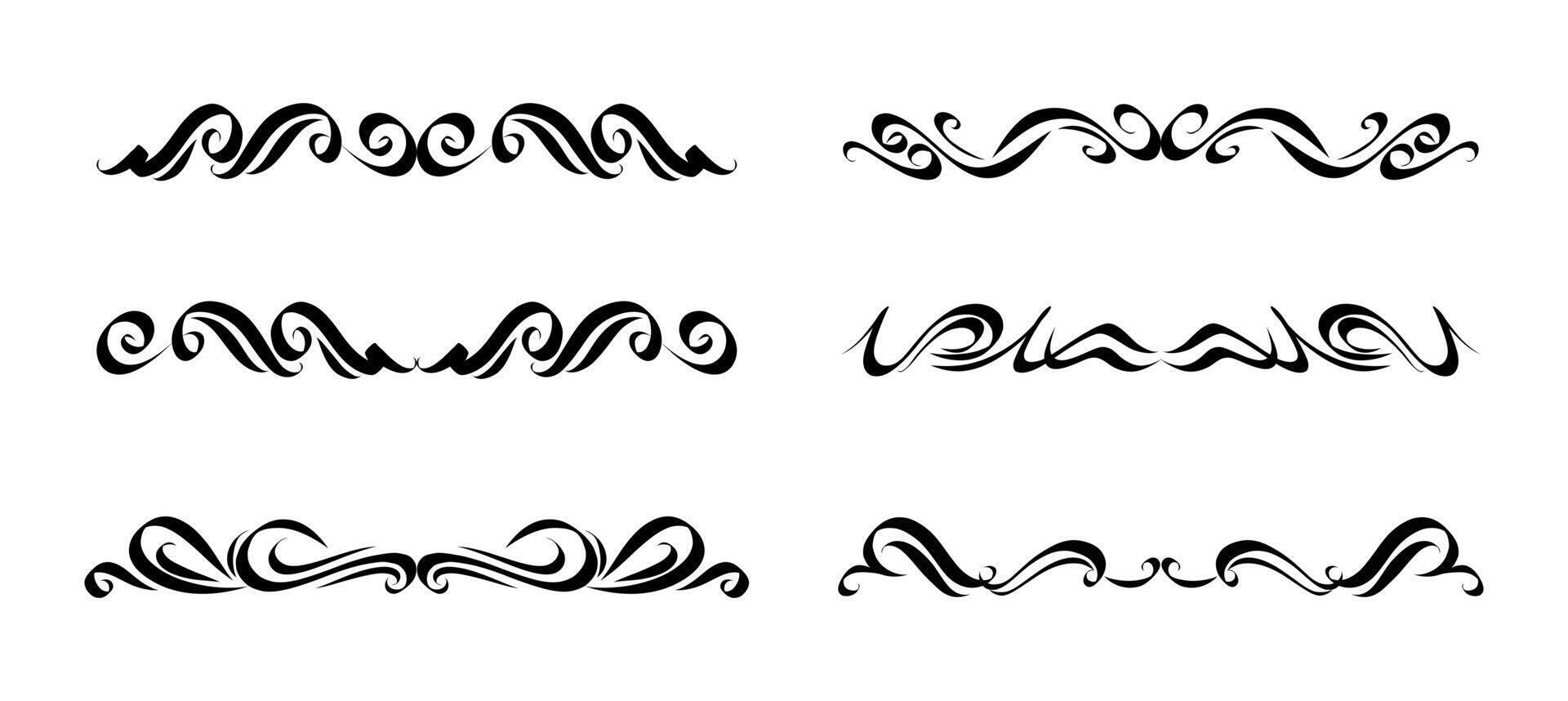 Dividers  borders and swirls, Swirls Vector Illustration.