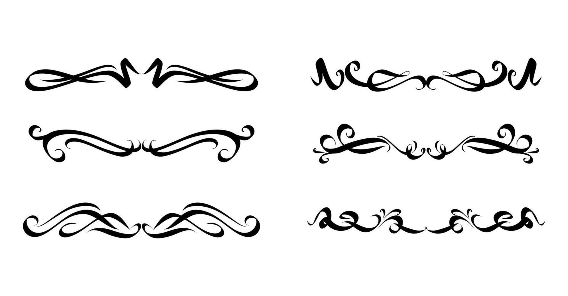 Dividers  borders and swirls, Swirls Vector Illustration.