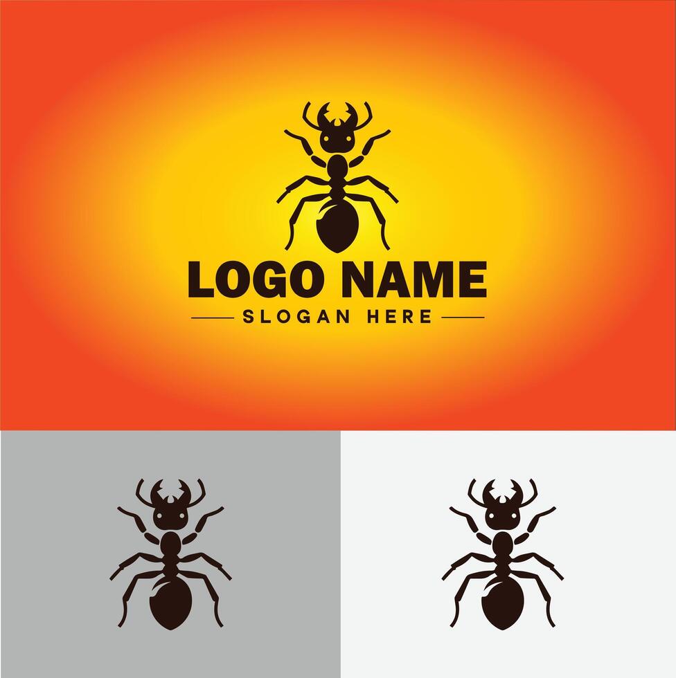 Ant Logo insects icon company brand business ant logo template editable vector