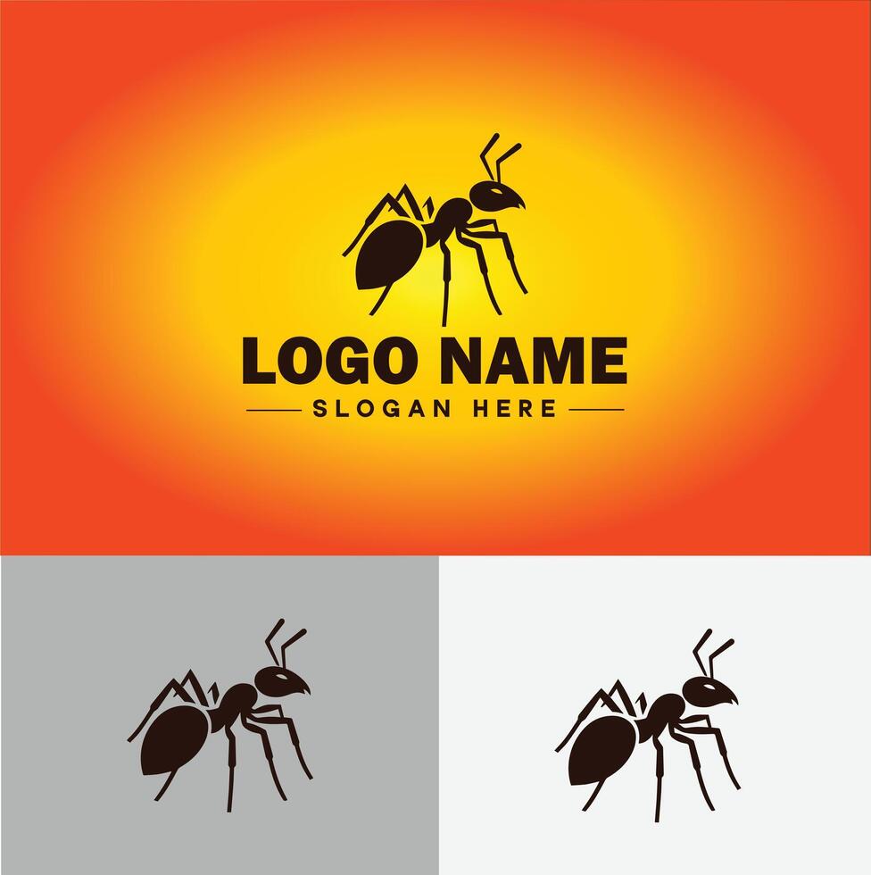 Ant Logo insects icon company brand business ant logo template editable vector
