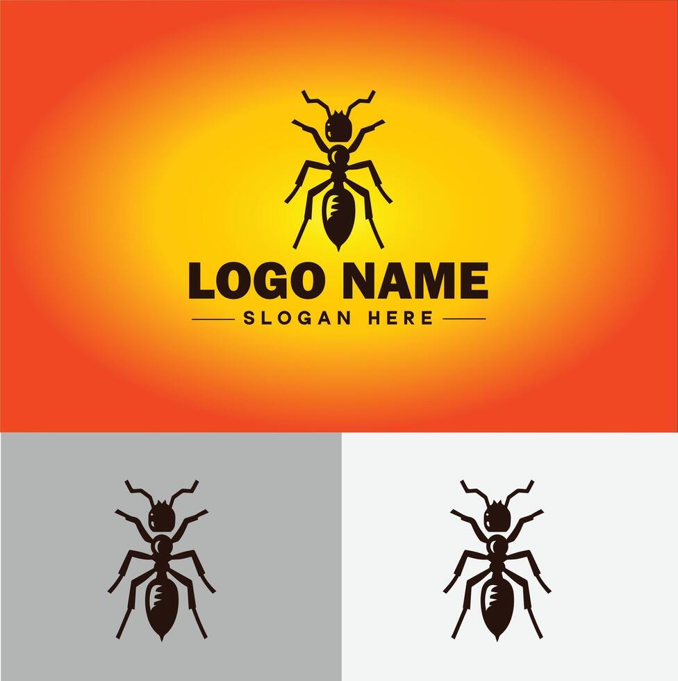 Ant Logo insects icon company brand business ant logo template editable vector