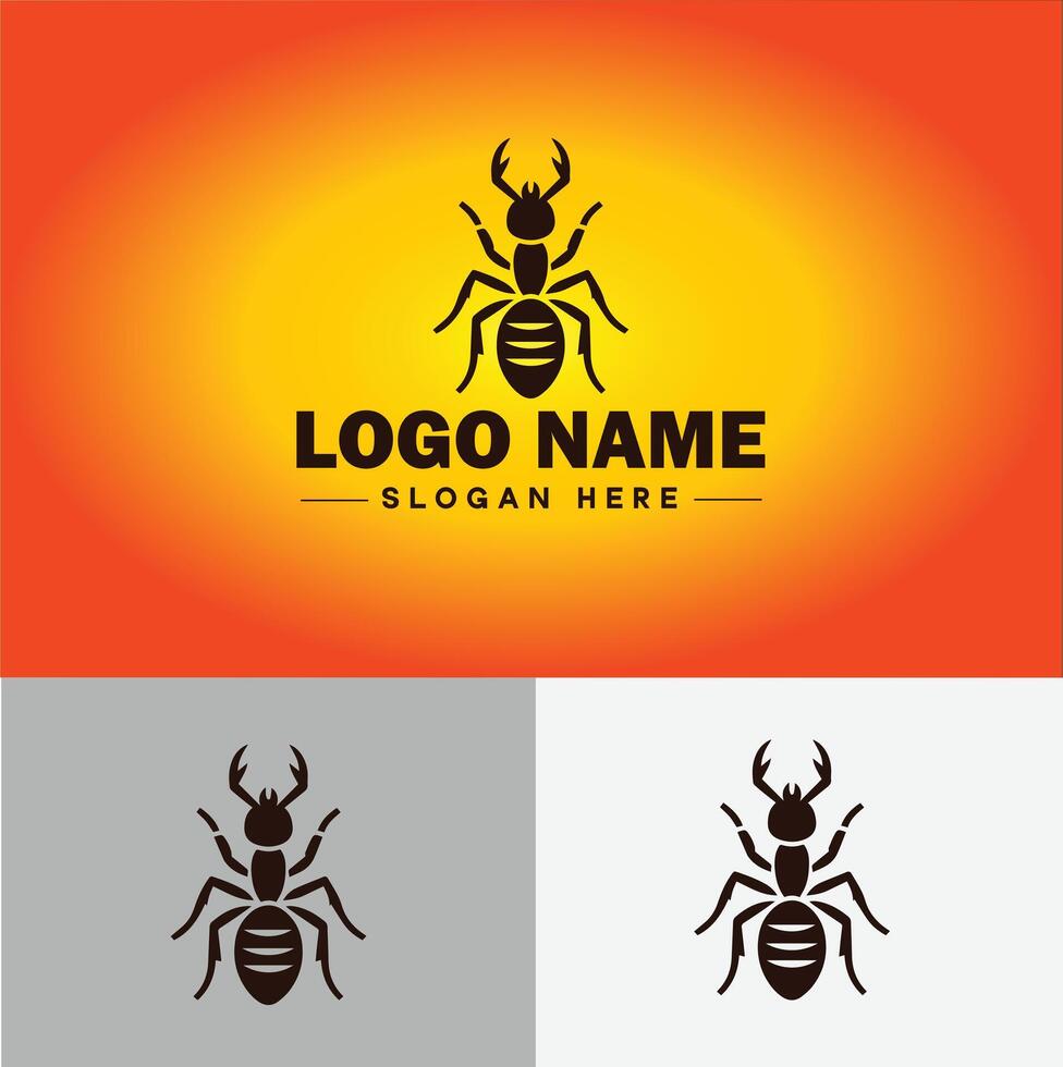 hormiga logo insectos icono empresa marca negocio hormiga logo modelo editable vector