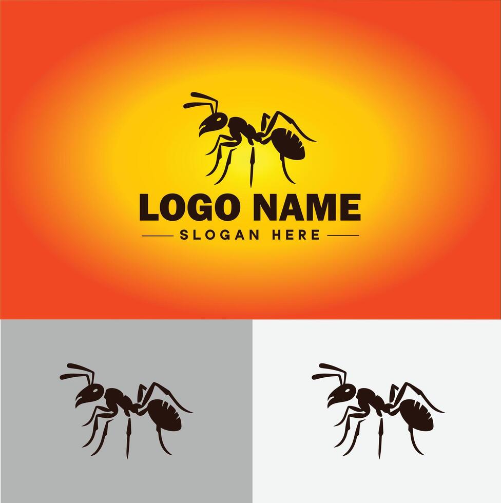 Ant Logo insects icon company brand business ant logo template editable vector
