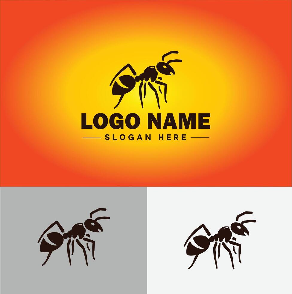 Ant Logo insects icon company brand business ant logo template editable vector