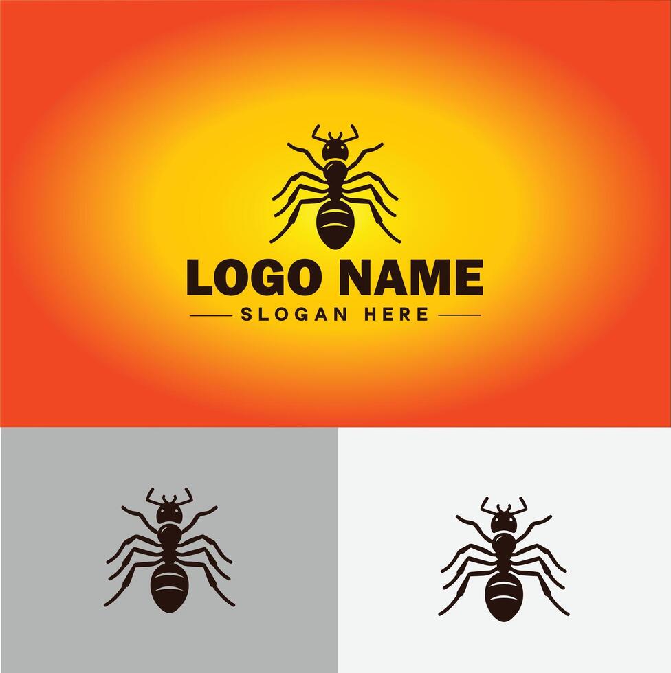 hormiga logo insectos icono empresa marca negocio hormiga logo modelo editable vector