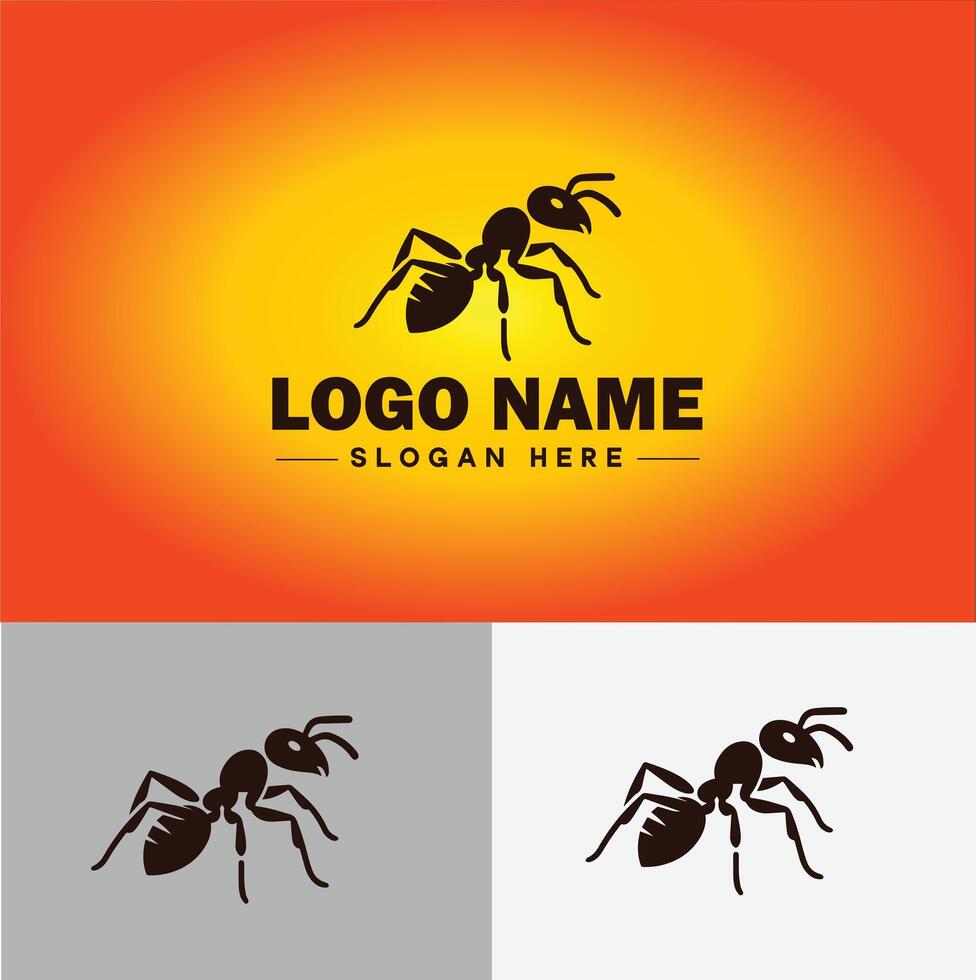 Ant Logo insects icon company brand business ant logo template editable vector