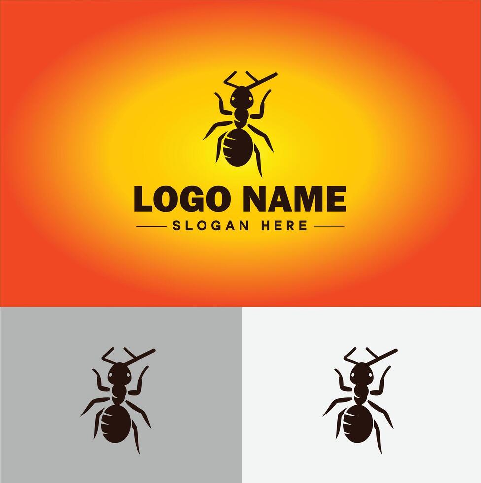 hormiga logo insectos icono empresa marca negocio hormiga logo modelo editable vector