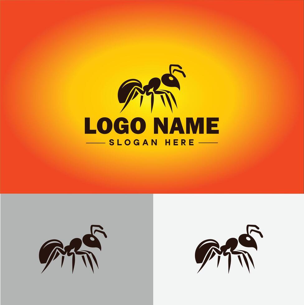 Ant Logo insects icon company brand business ant logo template editable vector