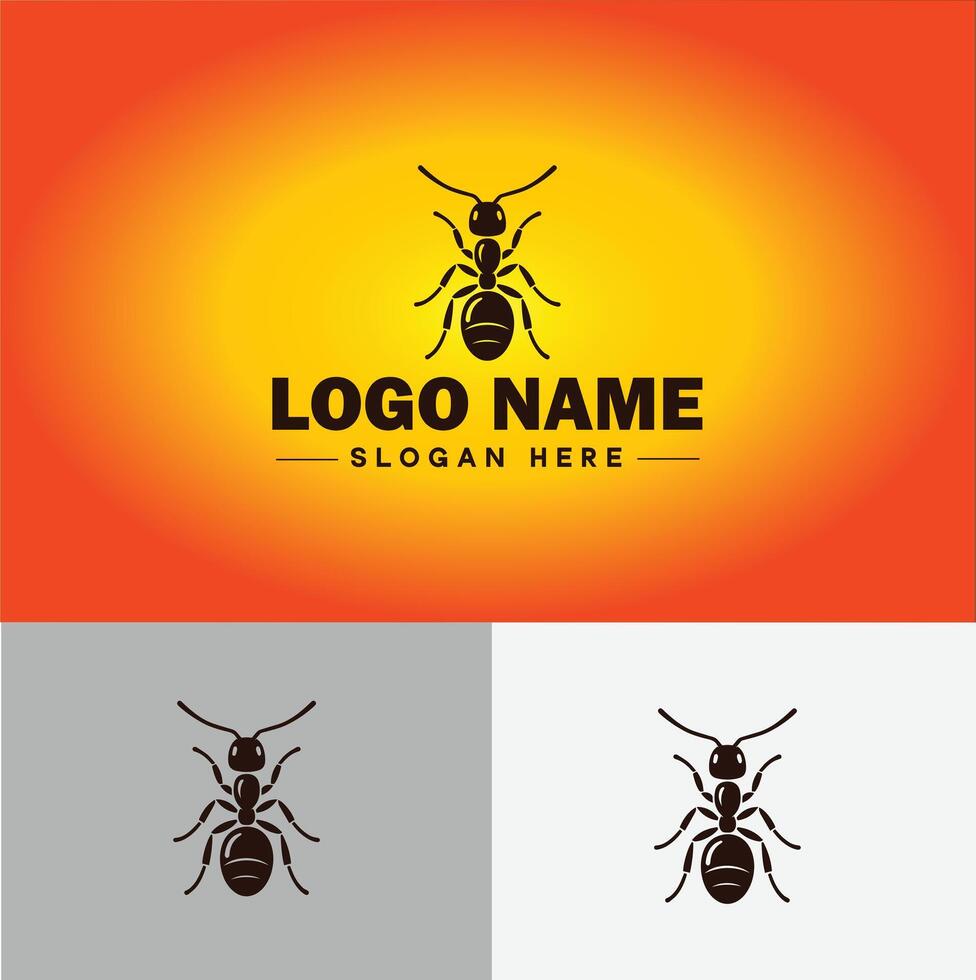 hormiga logo insectos icono empresa marca negocio hormiga logo modelo editable vector