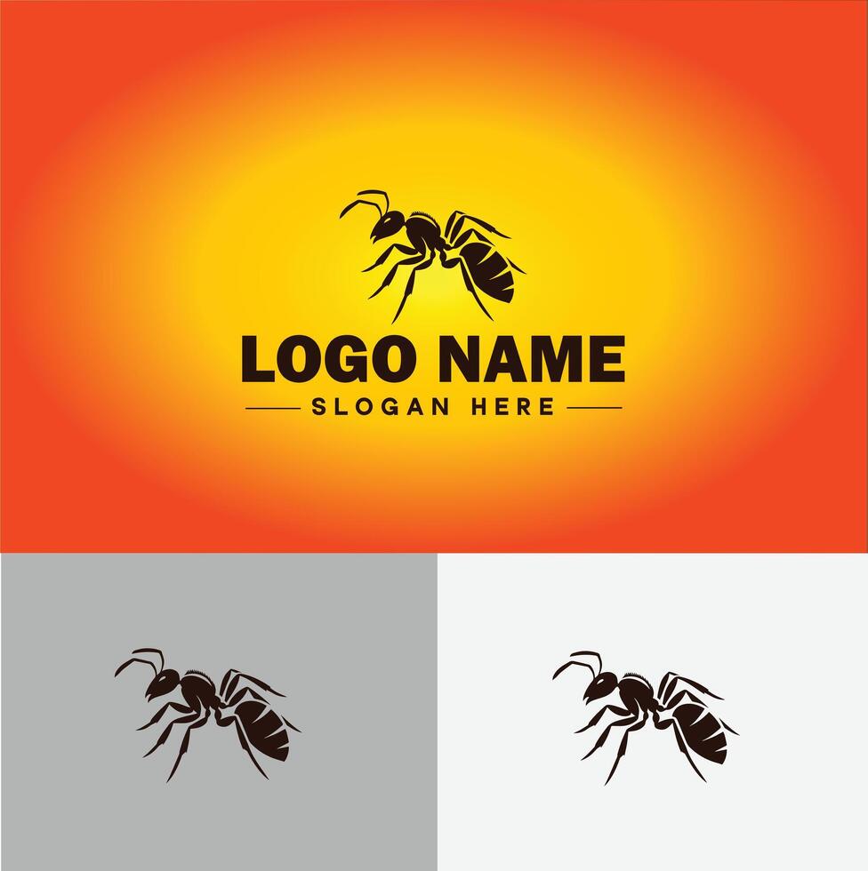 Ant Logo insects icon company brand business ant logo template editable vector