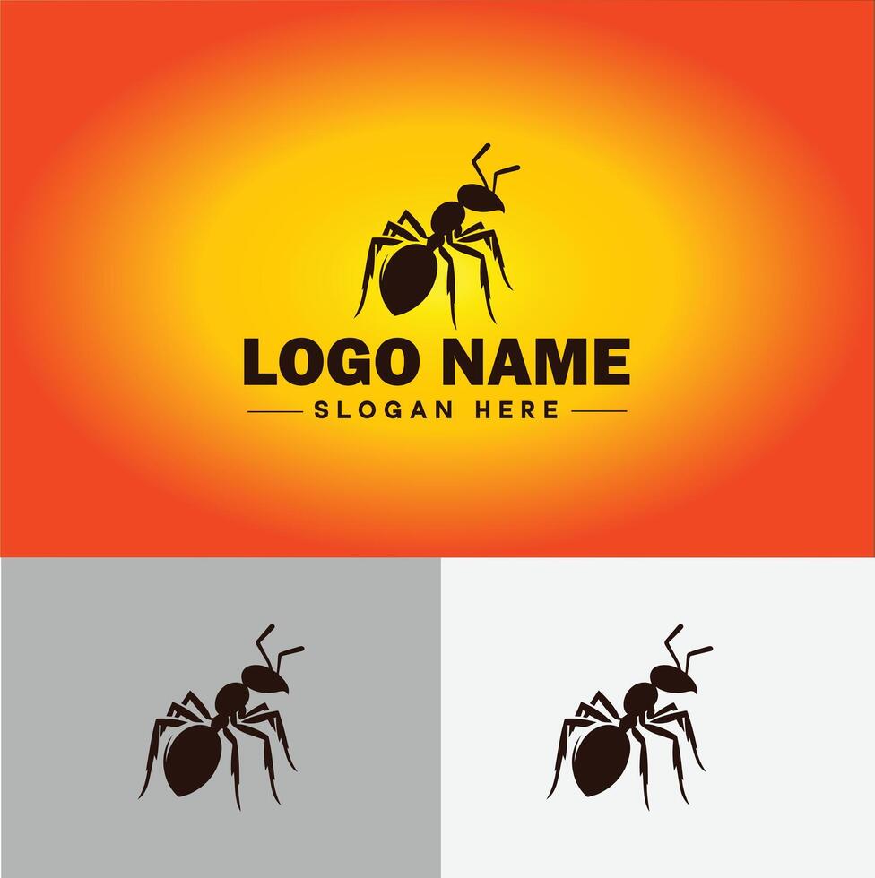 Ant Logo insects icon company brand business ant logo template editable vector