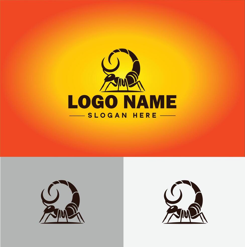 Ant Logo insects icon company brand business ant logo template editable vector