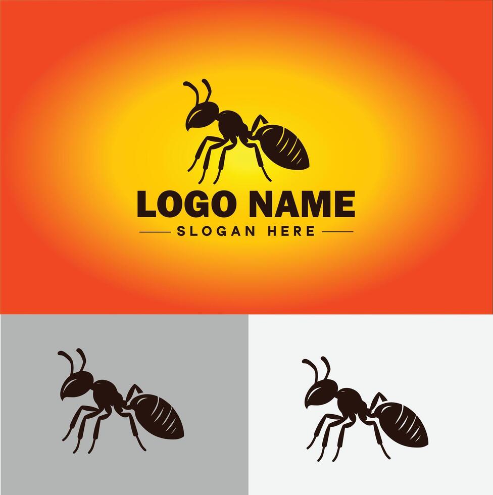 hormiga logo insectos icono empresa marca negocio hormiga logo modelo editable vector