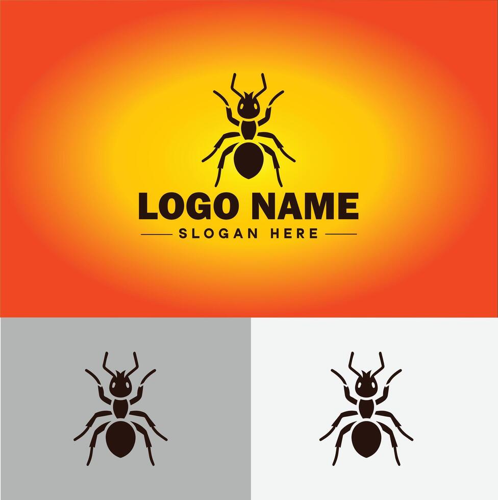 hormiga logo insectos icono empresa marca negocio hormiga logo modelo editable vector