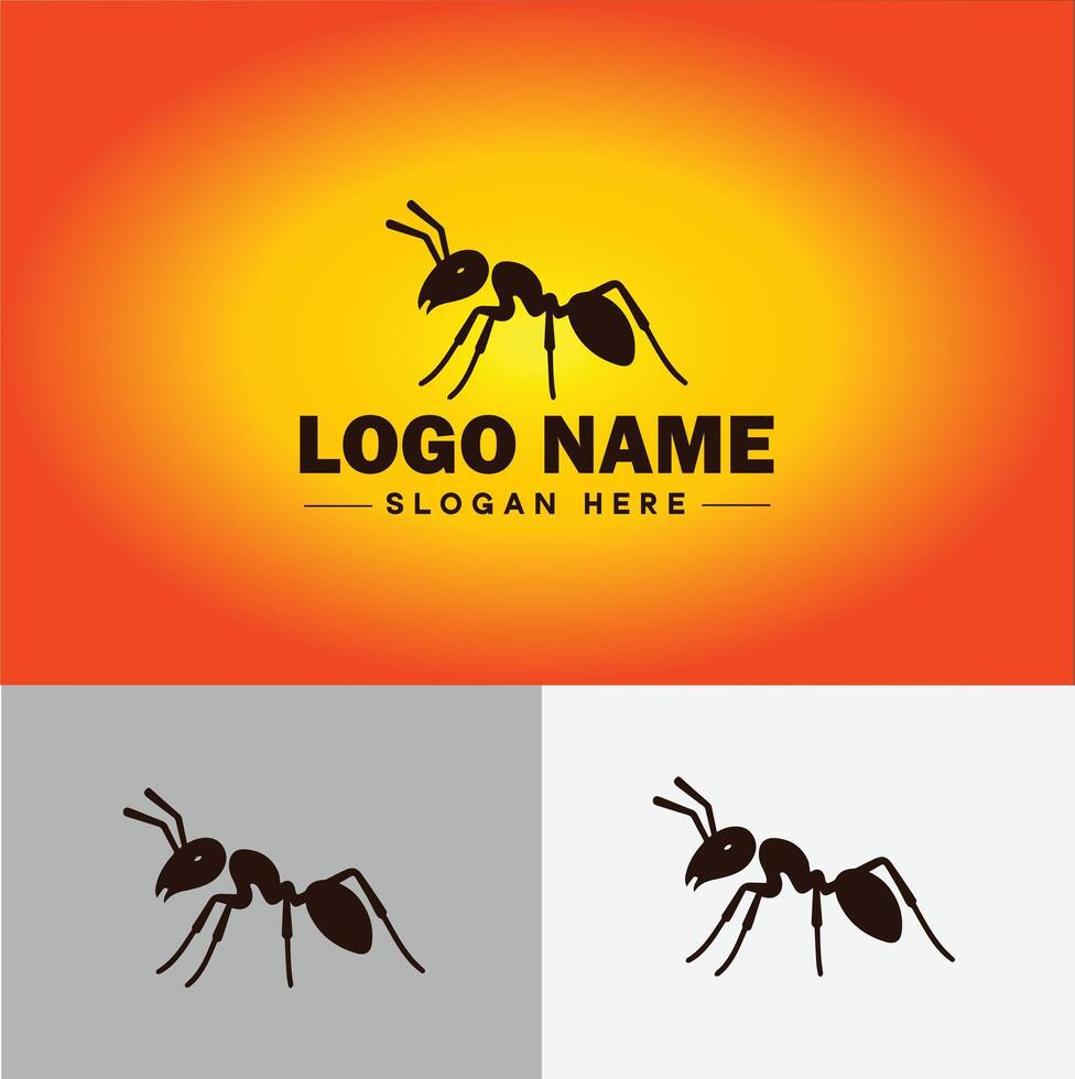 Ant Logo insects icon company brand business ant logo template editable vector