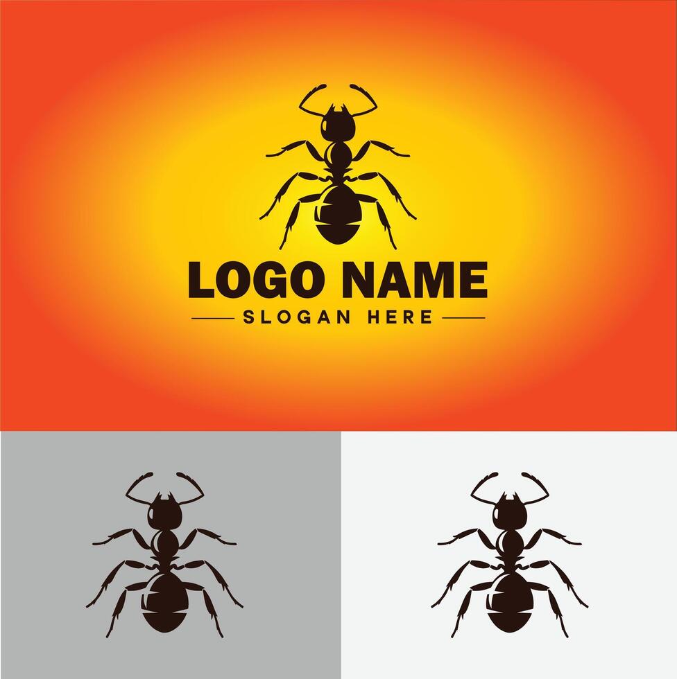 Ant Logo insects icon company brand business ant logo template editable vector