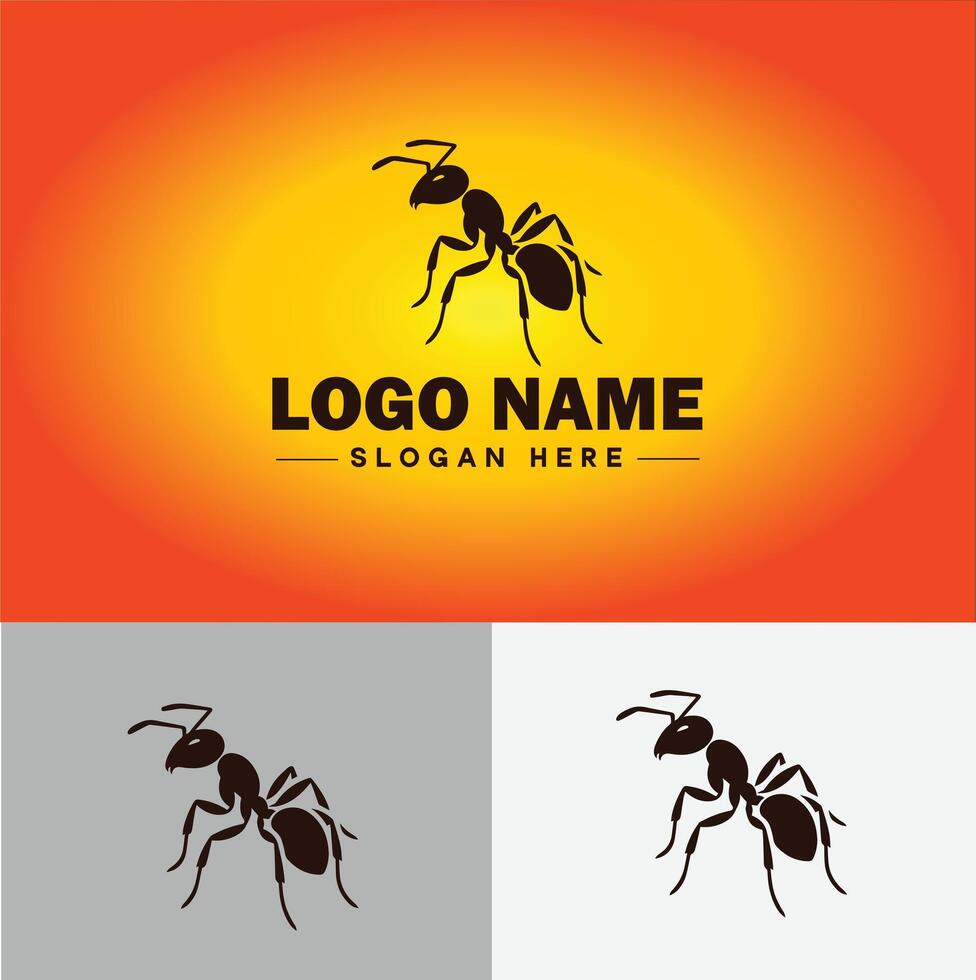 Ant Logo insects icon company brand business ant logo template editable vector