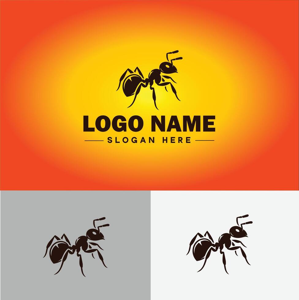 Ant Logo insects icon company brand business ant logo template editable vector