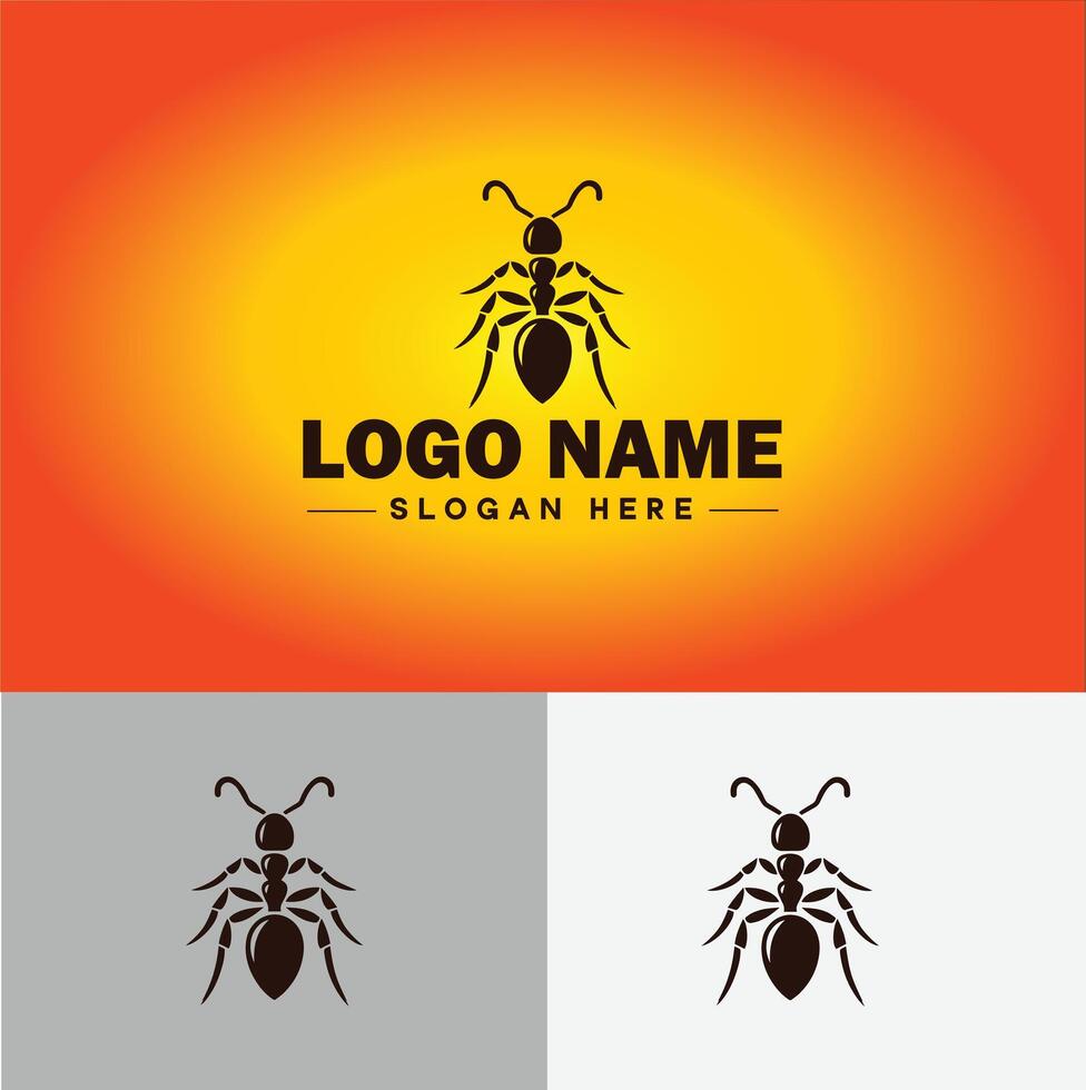 hormiga logo insectos icono empresa marca negocio hormiga logo modelo editable vector