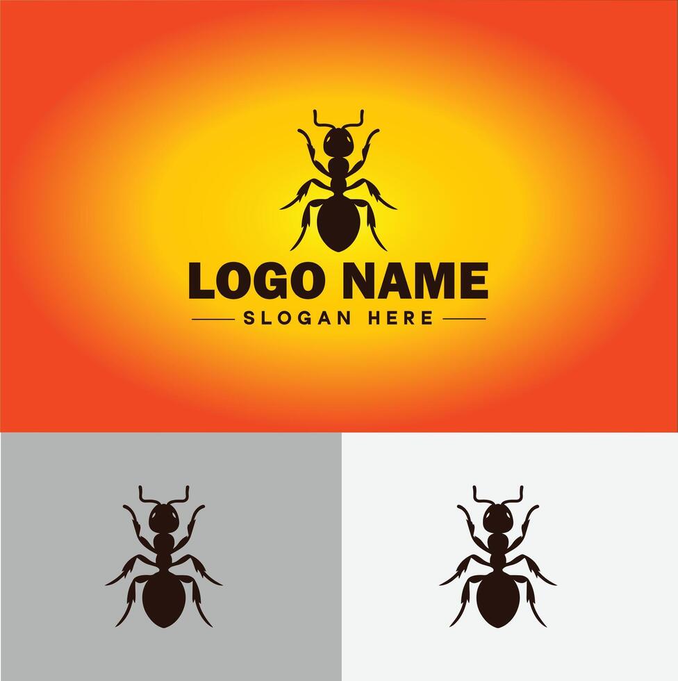 Ant Logo insects icon company brand business ant logo template editable vector