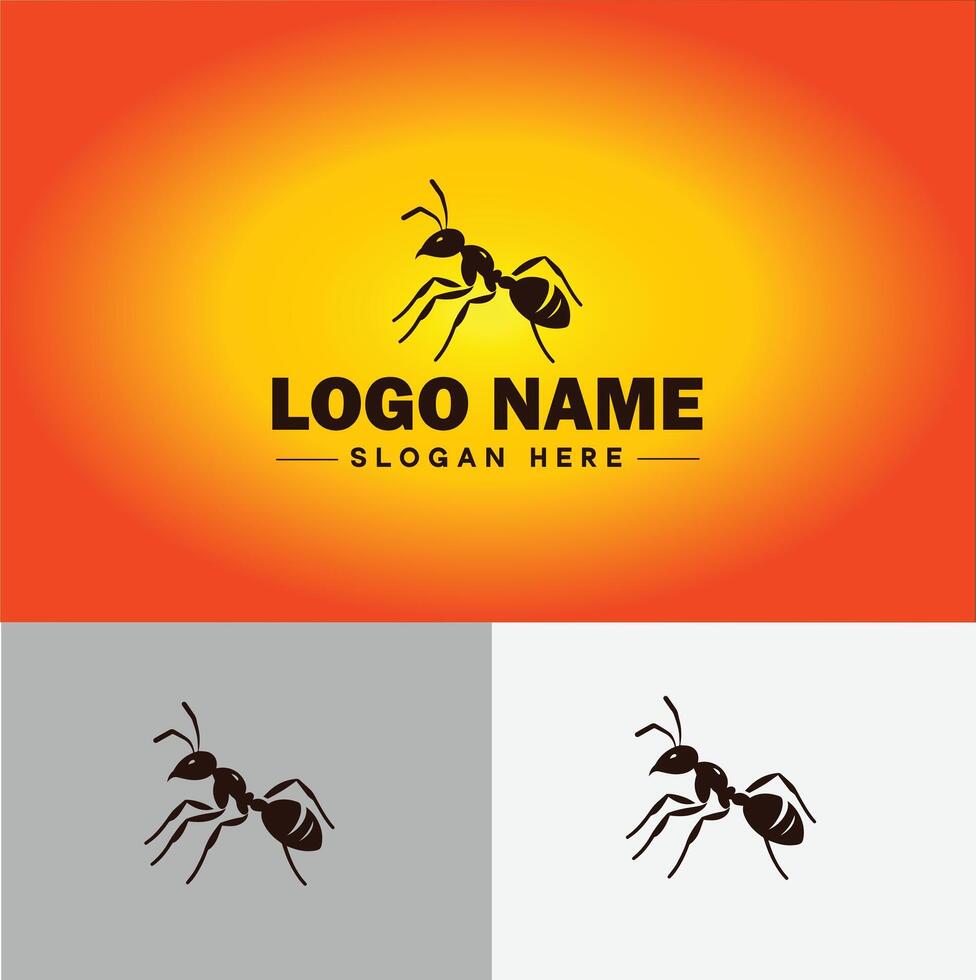 Ant Logo insects icon company brand business ant logo template editable vector