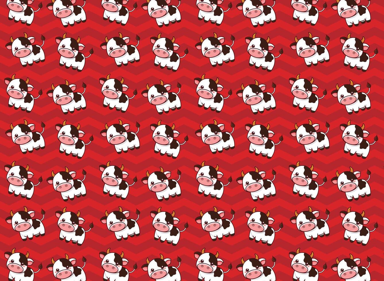 cow and bull couple illustration pattern, vector, for fabrics, children's background vector