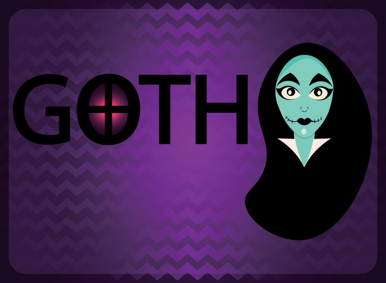 Gothic woman vector illustration, for backgrounds and fabrics pattern, repeat, horror girl