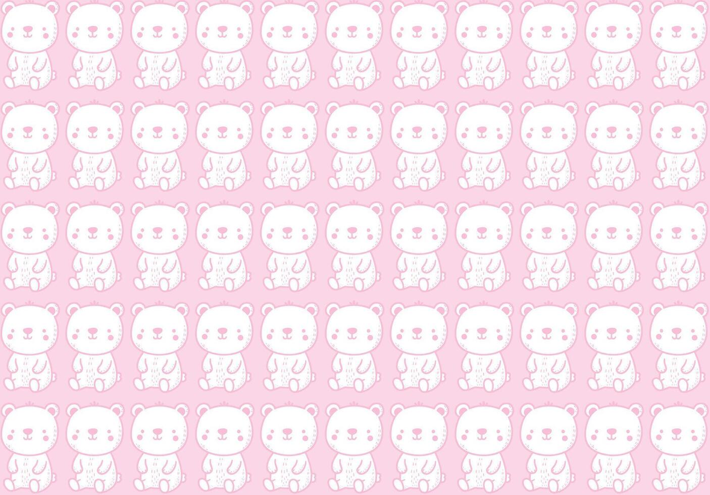 children's bear, background pattern, vector, in pastel color tones, ideal for backgrounds, fabrics, vector