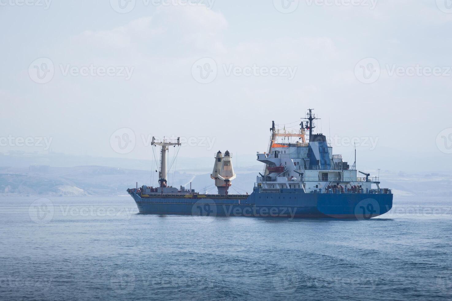 Cargo Ship at Sea photo