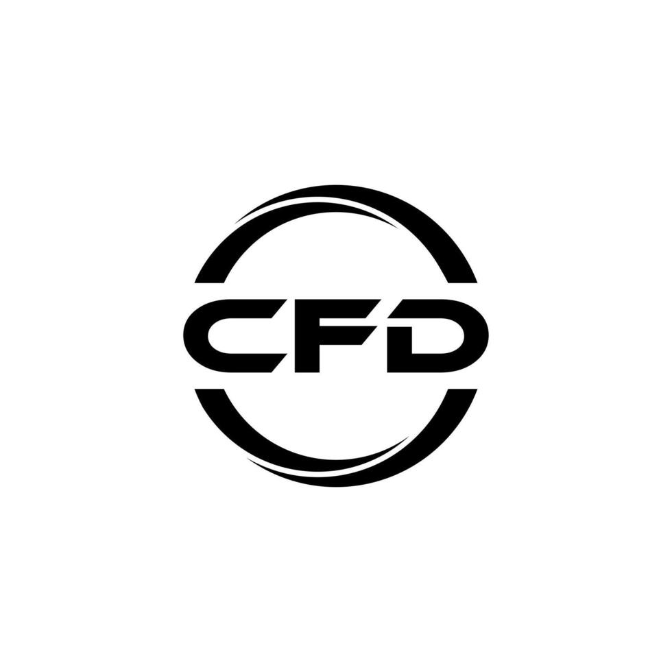 CFD letra logo diseño, inspiración para un único identidad. moderno elegancia y creativo diseño. filigrana tu éxito con el sorprendentes esta logo. vector