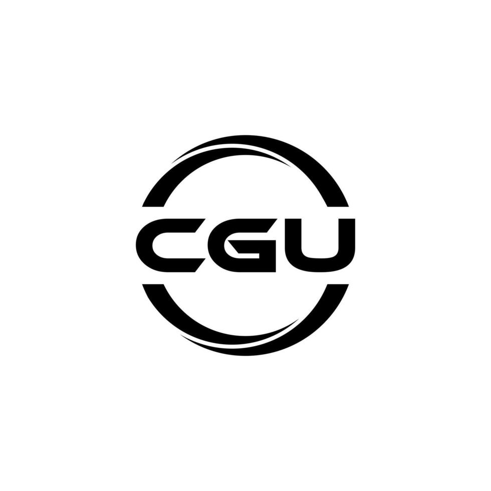CGU Letter Logo Design, Inspiration for a Unique Identity. Modern Elegance and Creative Design. Watermark Your Success with the Striking this Logo. vector
