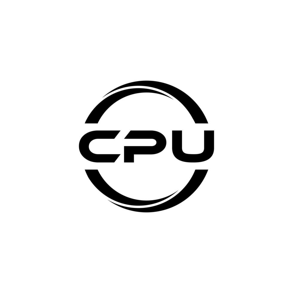 CPU Letter Logo Design, Inspiration for a Unique Identity. Modern Elegance and Creative Design. Watermark Your Success with the Striking this Logo. vector