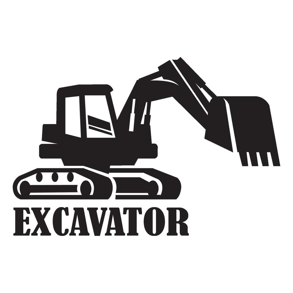 excavador icono logo vector diseño modelo