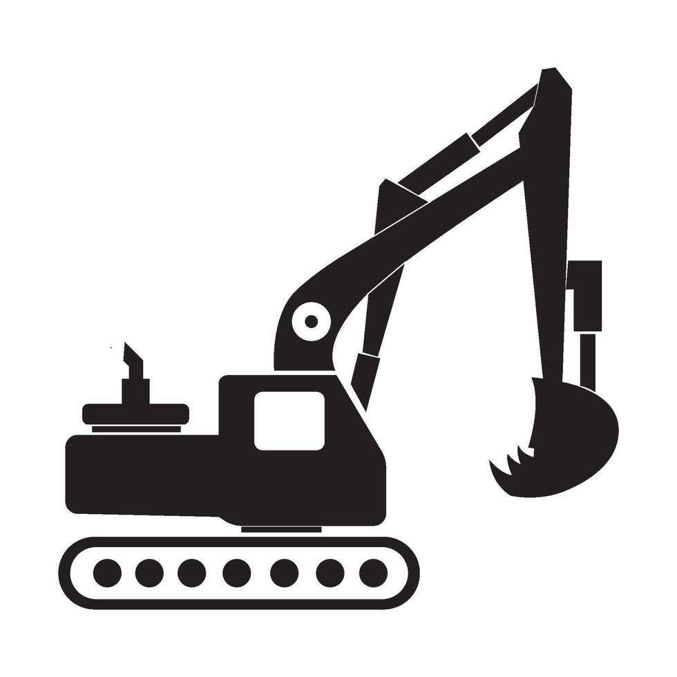 excavator icon logo vector design template