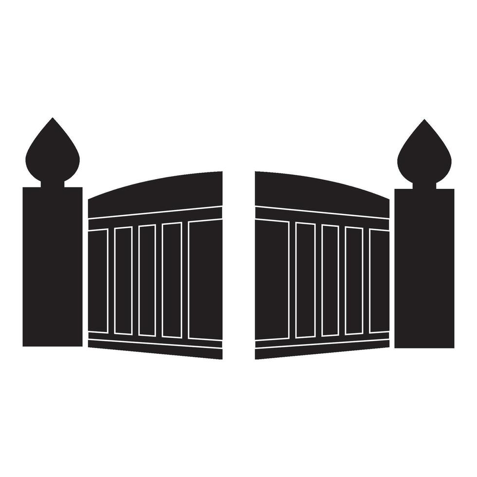 gate icon logo vector design template