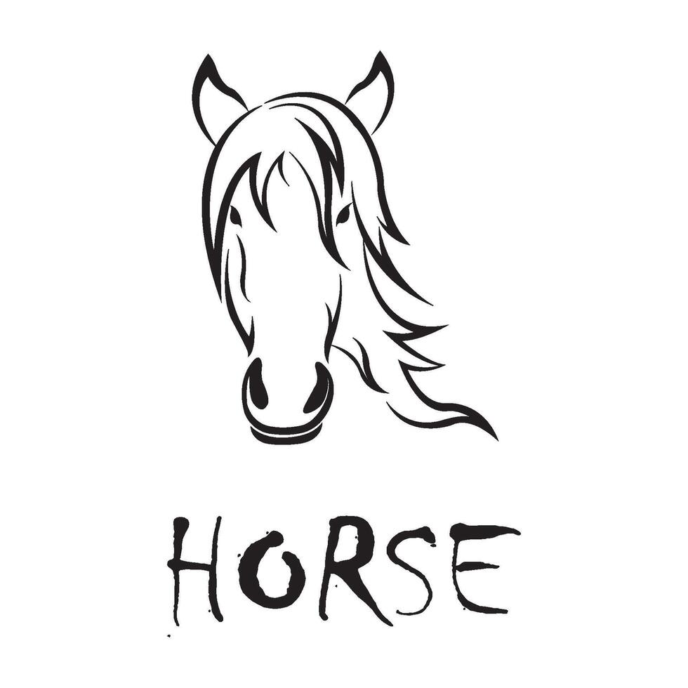 horse icon logo vector design template