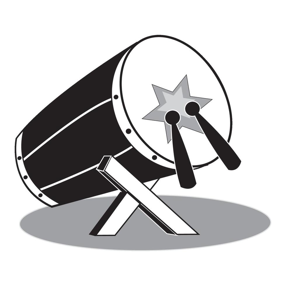 drum icon logo vector design template