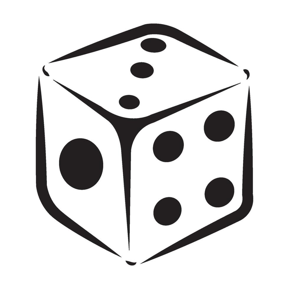 dice icon logo vector design template