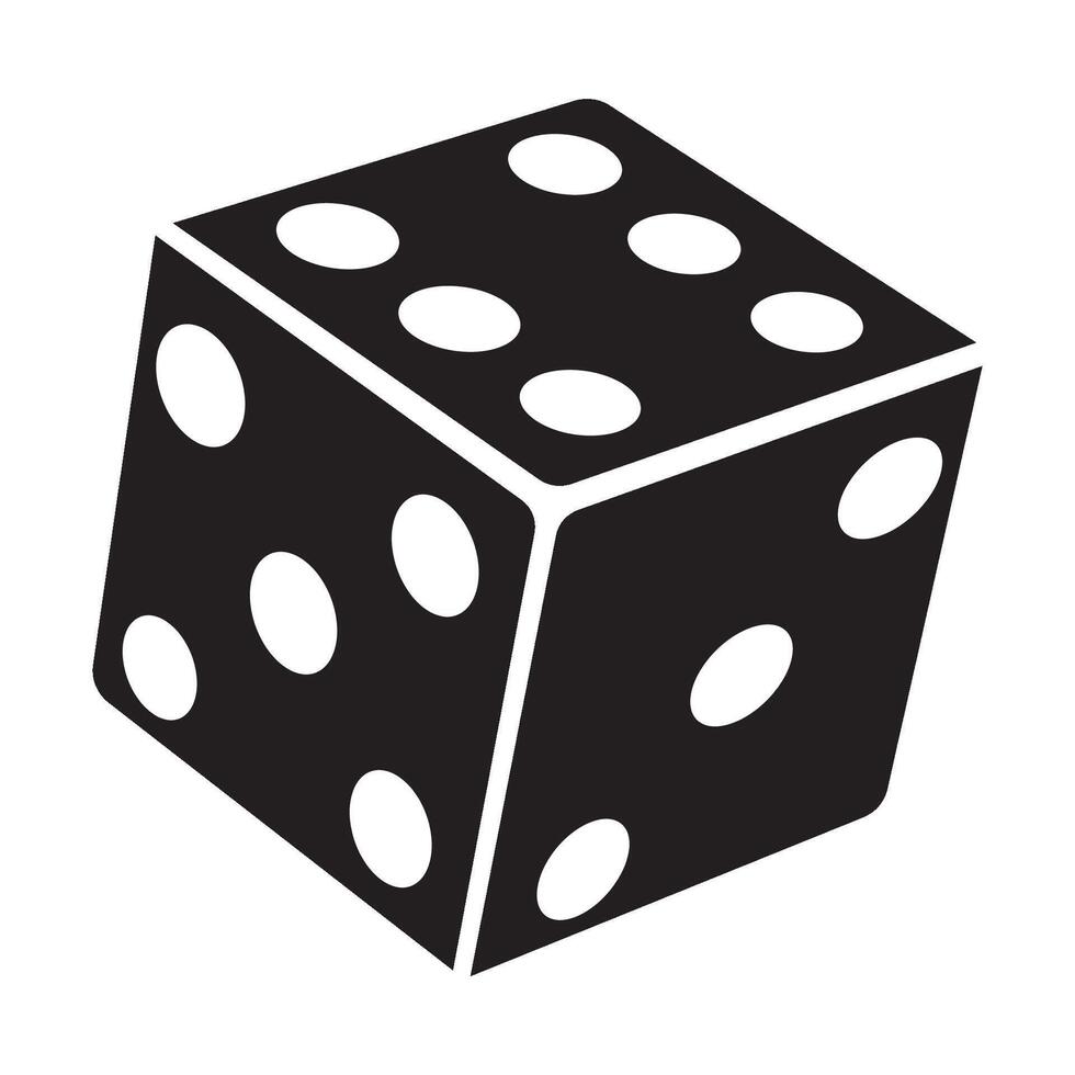 dice icon logo vector design template